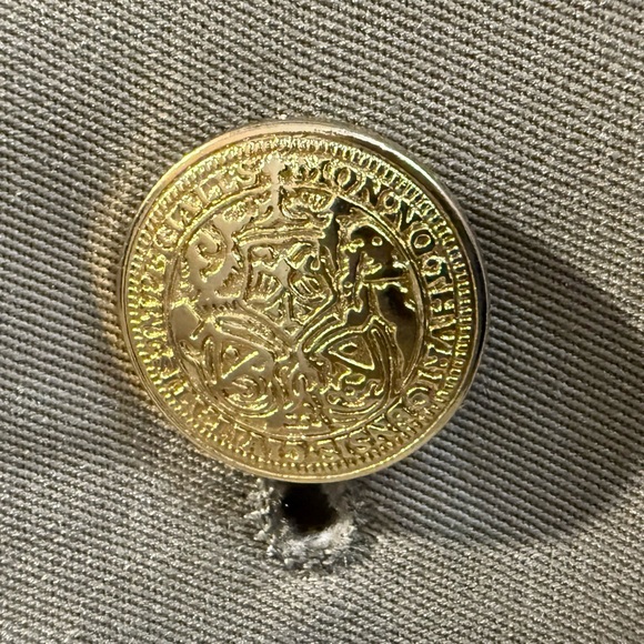 L.L. Bean Khaki tan Men's Blazer suit jacket with gold buttons 40R - Picture 3 of 5